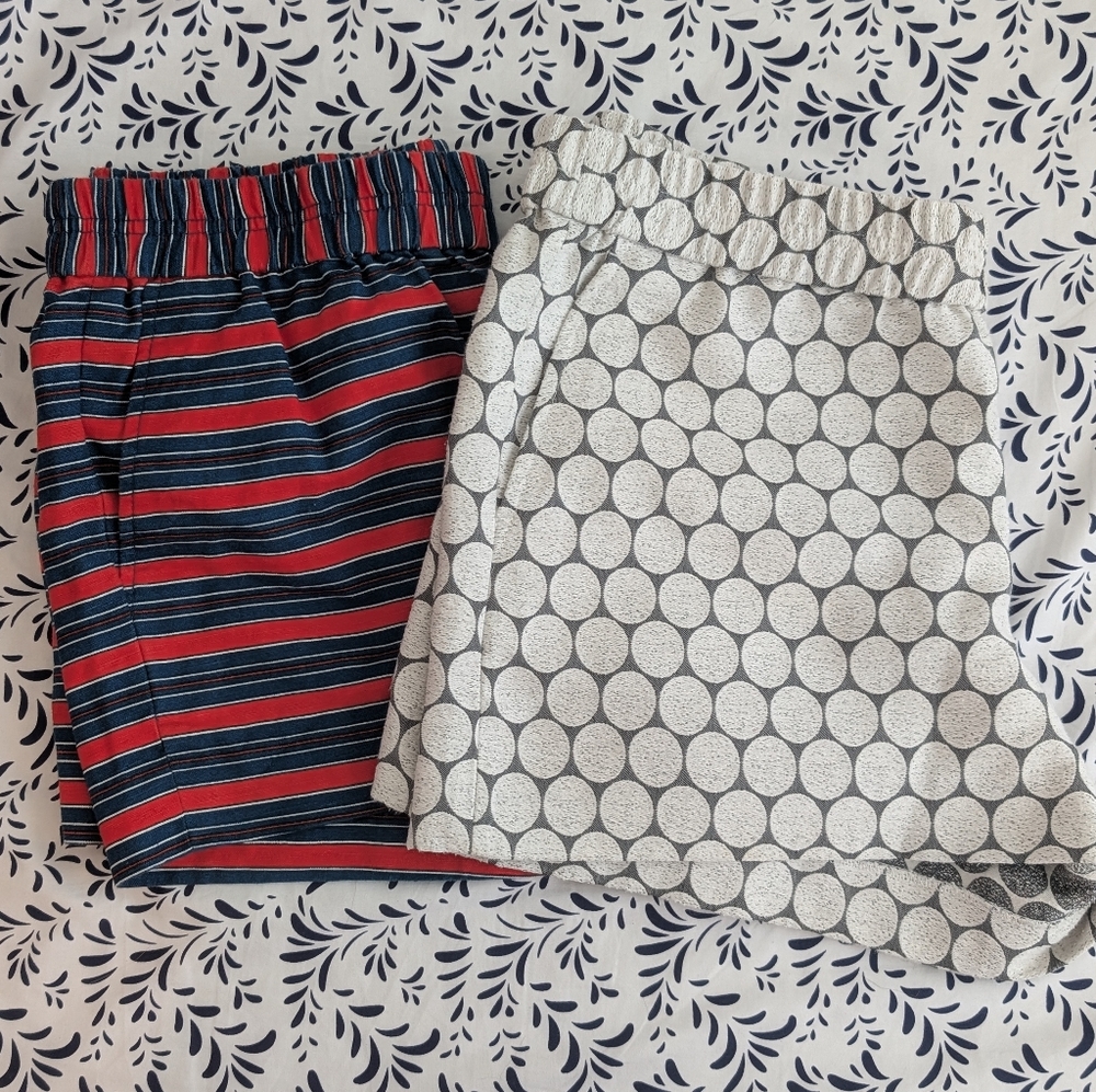 J. Crew 2 Pair Pull On Shorts